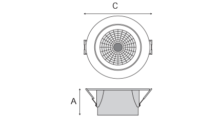 luminaria led downlight fenix 2