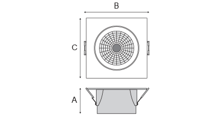 luminaria led downlight fenix 2
