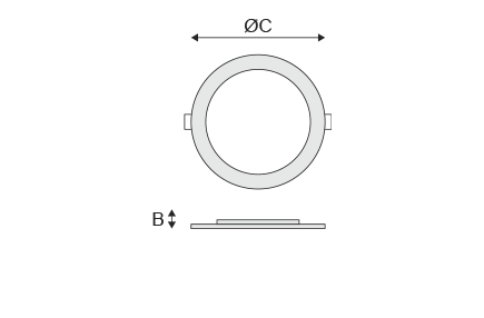 luminaria downlight slim gii redondo