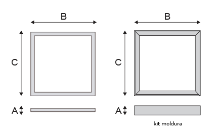luminaria led painel slim